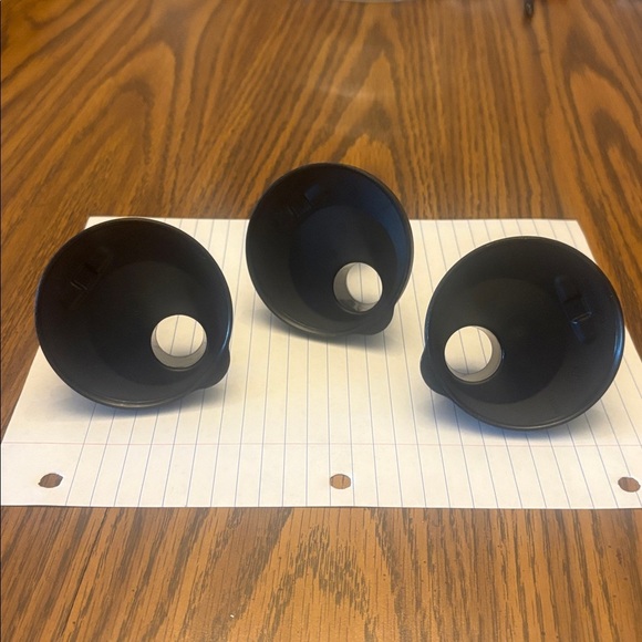 Set of 3 Black Tupperware Flip Top Drinking Seal - Lids - BRAND NEW - Picture 3 of 5